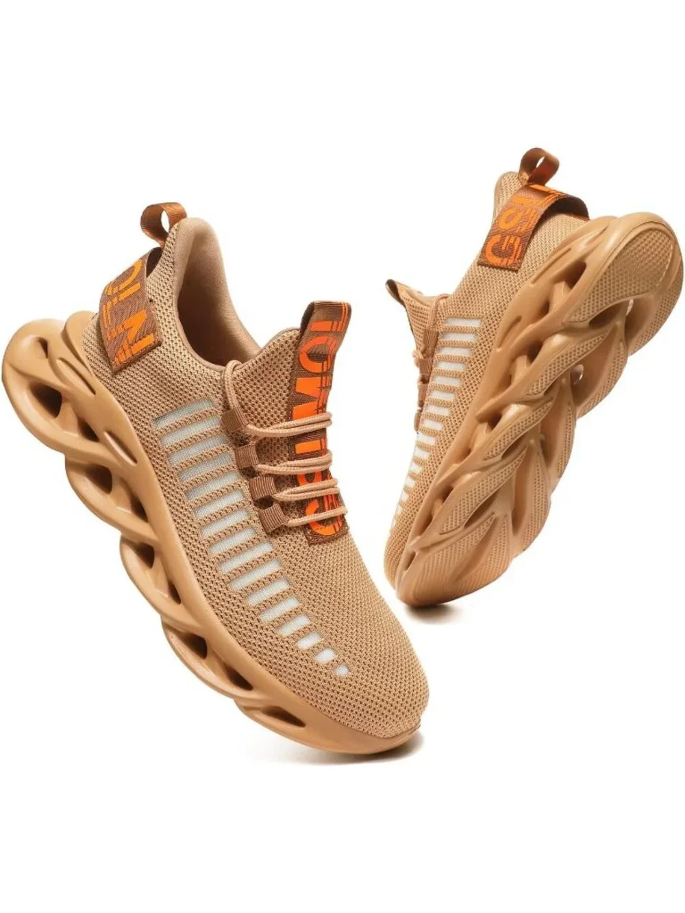🆕Men's Light Brown Slip on Breathable Walking Shoes Ultra Lightweight Casual